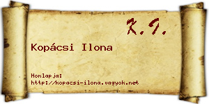 Kopácsi Ilona névjegykártya